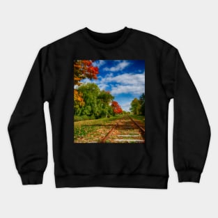 Railroad Tracks at Grand-Pre National Historic Site Crewneck Sweatshirt